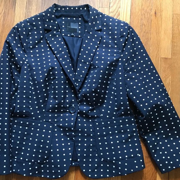 The Limited one button polka dot blazer jacket M - Picture 9 of 12